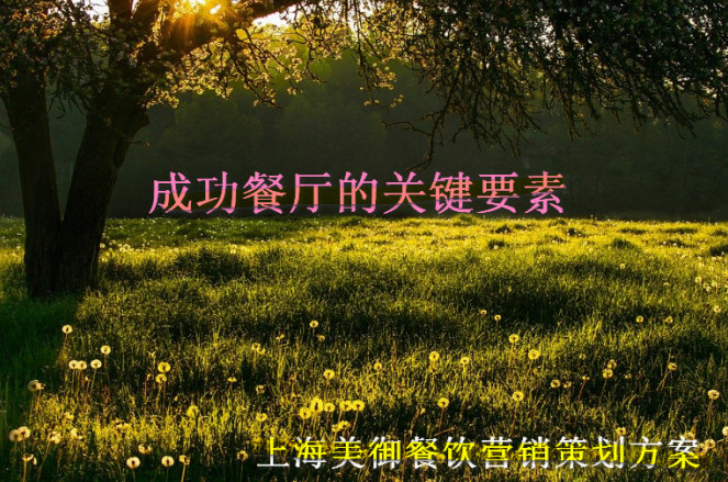 成功餐廳具備的關鍵要素-餐飲營銷策劃公司方案